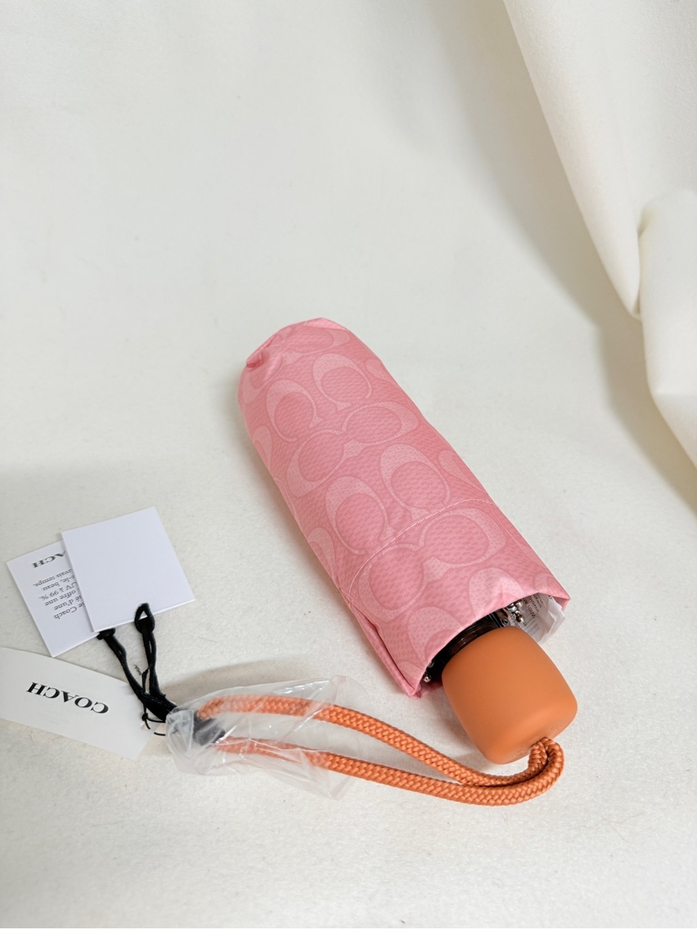 Coach Uv Protection Mini Umbrella In Powder Pink cef88